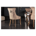 LuxD Designová židle Queen samet kávová