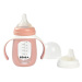 Beaba kojenecká láhev skleněná 2v1 se silikonovou ochranou Pink 210 ml