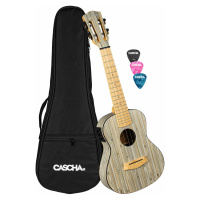 Cascha HH 2316E Bamboo Koncertní ukulele Graphite