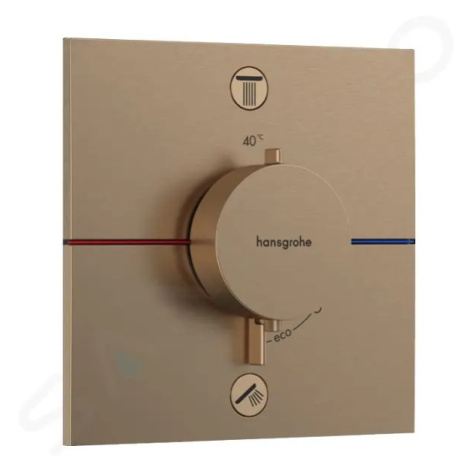 Hansgrohe 15572140 - Termostatická baterie pod omítku, pro 2 spotřebiče, kartáčovaný bronz