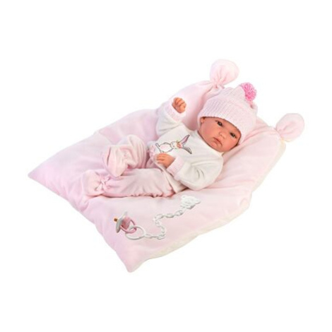 Llorens 63556 NEW BORN HOLČIČKA - realistická panenka miminko s celovinylovým tělem - 35 cm