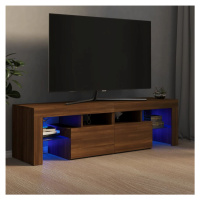 vidaXL TV skříňka s LED osvětlením Hnědý dub 140 x 36,5 x 40 cm