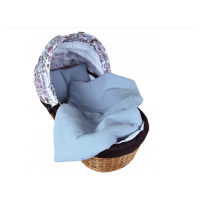 BBL Mušelínový polštářek + deka do kočárku - modrá