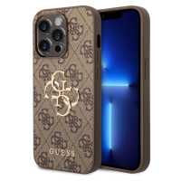 Guess PU 4G Metal Logo kryt iPhone 15 Pro hnědý