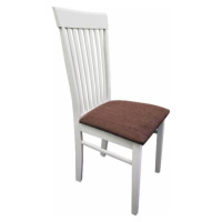 Tempo Kondela Židle ASTRO NEW - bílá / hnědá látka + kupón KONDELA10 na okamžitou slevu 3% (kupó