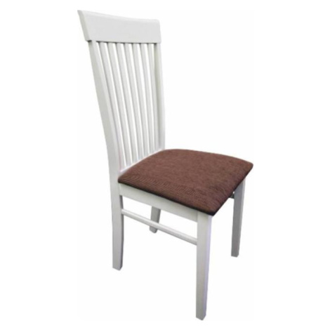 Tempo Kondela Židle ASTRO NEW - bílá / hnědá látka + kupón KONDELA10 na okamžitou slevu 3% (kupó