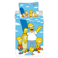 Jerry Fabrics Bavlněné povlečení 140x200 + 70x90 cm - The Simpsons family 