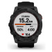 Garmin fenix 7X Solar Gray/ Black Silicone Band Šedá