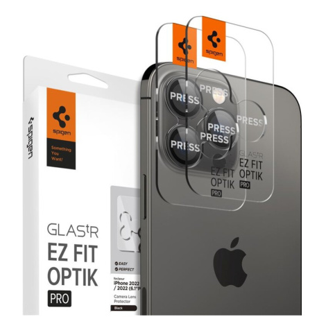 Spigen Glass tR EZ Fit Optik Pro 2 Pack tvrzené sklo na fotoaparát iPhone 15 Pro/15 Pro Max/14 P