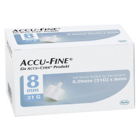 ACCU-FINE JEHLY DO INZULÍNOVÉHO PERA 31G X 8 MM, 100 KS