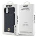 Zadní kryt DKNY PU Leather Repeat Pattern Stack Logo Magsafe pro Apple iPhone 13, černá