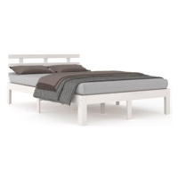 Rám postele bílý masivní dřevo 140 × 200 cm, 814755