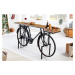 Estila Industriální designový barový pult Bicycle s masivní deskou a černou podstavou s koly 194