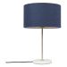 Mosazná stolní lampa s modrým odstínem 35 cm - Kaso