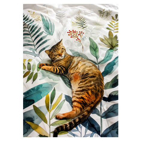 Ilustrace Cats life 2, Justyna Jaszke, (30 x 40 cm)