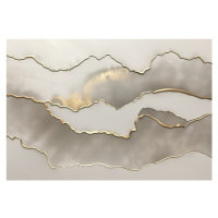 Ilustrace Metallic landscape no3, Alma, 40x26.7 cm