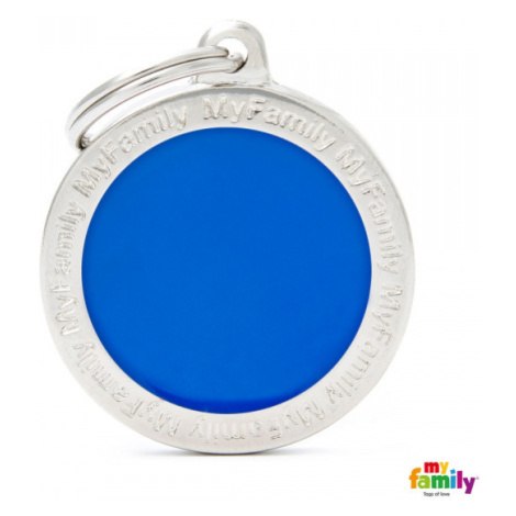 Známka My Family Classic logo kulatá velká modrá