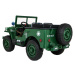 Dětský elektrický vojenský jeep willys 4x4 24V, 4x90W tmavě zelený