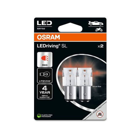 OSRAM LEDriving SL P21/5W Červená 12V dva kusy v balení