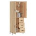 vidaXL Skříň highboard dub sonoma 69,5 x 34 x 180 cm kompozitní dřevo