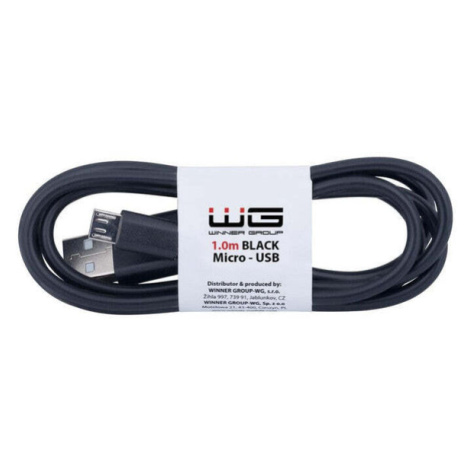Kabel Micro USB na USB, 1m, černá Winner Group