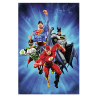 Umělecký tisk Justice League - Flying Four, (26.7 x 40 cm)