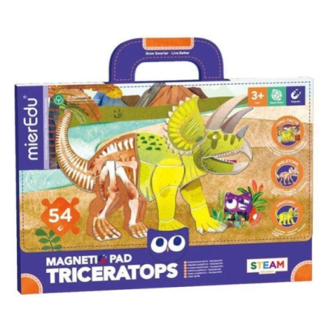 MierEdu Magnetická tabulka Dinosauři - Triceratops JRK Kladno