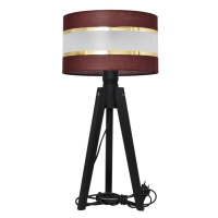 Stolní lampa HELEN 1xE27/60W/230V hnědá/zlatá/borovice