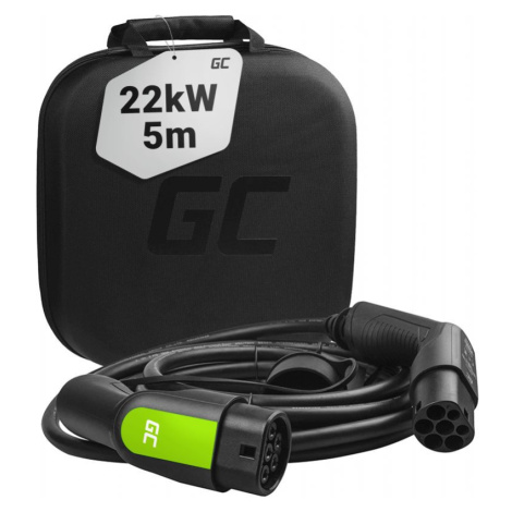 Nabíjecí kabel Typ 2 - 22kW - 5m, Green Cell EV07