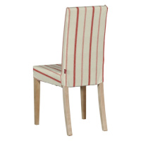 Dekoria Potah na židli IKEA  Harry, krátký, režný podklad, červené pásky, židle Harry, Avignon, 