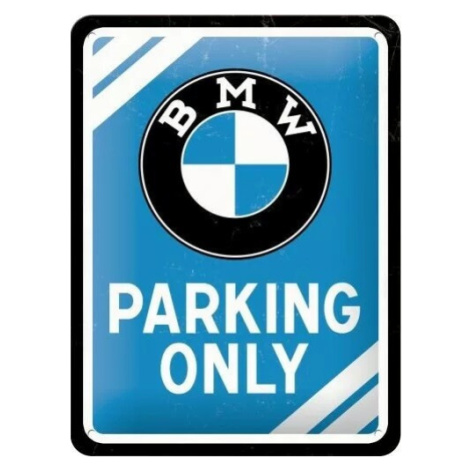 Plechová cedule BMW - Parking Only - Blue, (15 x 20 cm) POSTERSHOP