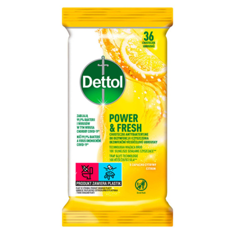 DETTOL Antibakteriální ubrousky na povrchy Citron 36 ks