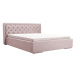 ArtIdz Čalouněná manželská postel DANIELLE | růžová 160 x 200 cm Typ: Výklopný rošt