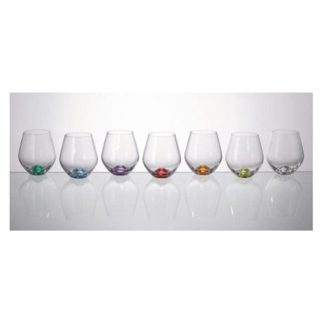 Bohemia Royal Crystal Sklenice na vodu 6 ks 500 ml TORI, barevné dno