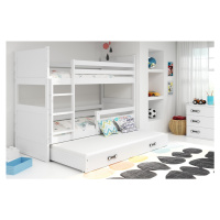 BMS Dětská patrová postel s přistýlkou RICO 3 | bílá 80 x 190 cm Barva: Bílá