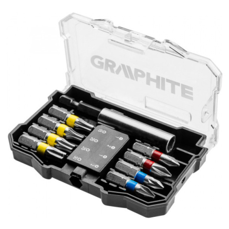 Sada bitů - křížové a torx, magnetický držák, 10 ks - Graphite