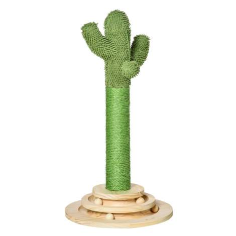 PawHut Škrabadlo pro kočky, vzhled kaktus, zelené, 60 cm D30-453