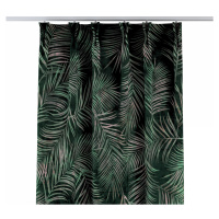 Dekoria Závěs na dvojitých hačcích flex, stylizované palmové listy na zeleném podkladu, Velvet, 