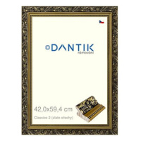 DANTIK rámeček 42 × 59,4, Claico 2 zlato ořechy plexi čiré