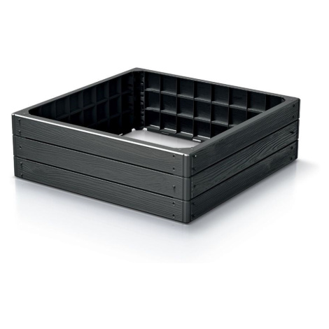 Vyvýšený záhon BASE WOODY, antracit 75 x 75 x 25 cm PRIBWS-S433 Prosperplast