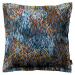 Dekoria Mona - potah na polštář hladký lem po obvodu, modro-oranžová, 45 x 45 cm, Intenso Premiu
