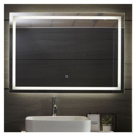 80779 Aquamarin Koupelnové zrcadlo s LED osvětlením, 100 x 70 cm