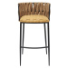 KARE Design Hnědá polstrovaná barová židle Cheerio