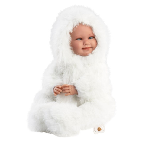 Llorens 74505 NEW BORN realistická panenka miminko se zvuky a měkkým látkovým tělem 45 cm