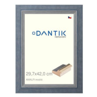 DANTIK rámeček 29,7 × 42, AMALFI modrý plexi čiré