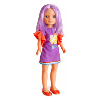 Nancy COLORS Panenka s barevnými vlasy (šaty lila fialová)
