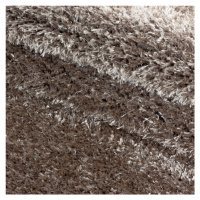 Kusový koberec Brilliant Shaggy 4200 Taupe kruh 160x160 cm