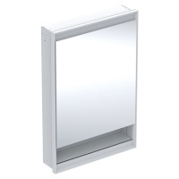 Geberit ONE - Zrcadlová skříňka s LED osvětlením, 600x900x150 mm, panty vpravo, s nikou, vestavn