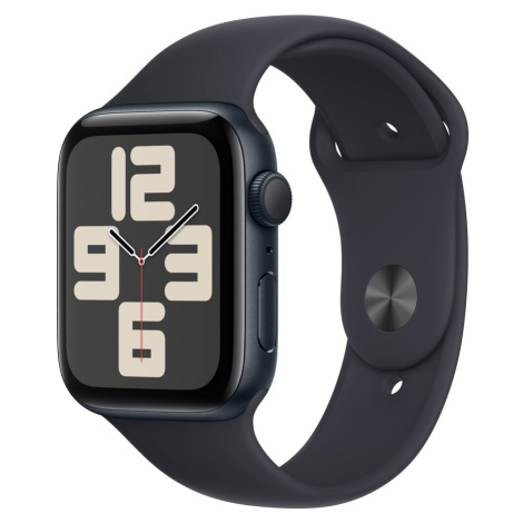 Apple Watch SE (2023) GPS 44mm sportovní silikonový řemínek temně inkoustový S/M Temně inkoustov