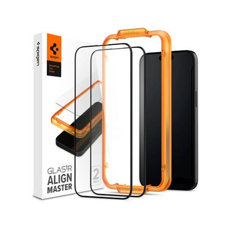 Spigen Glass tR AlignMaster 2 Pack FC Black iPhone 15 Pro Max